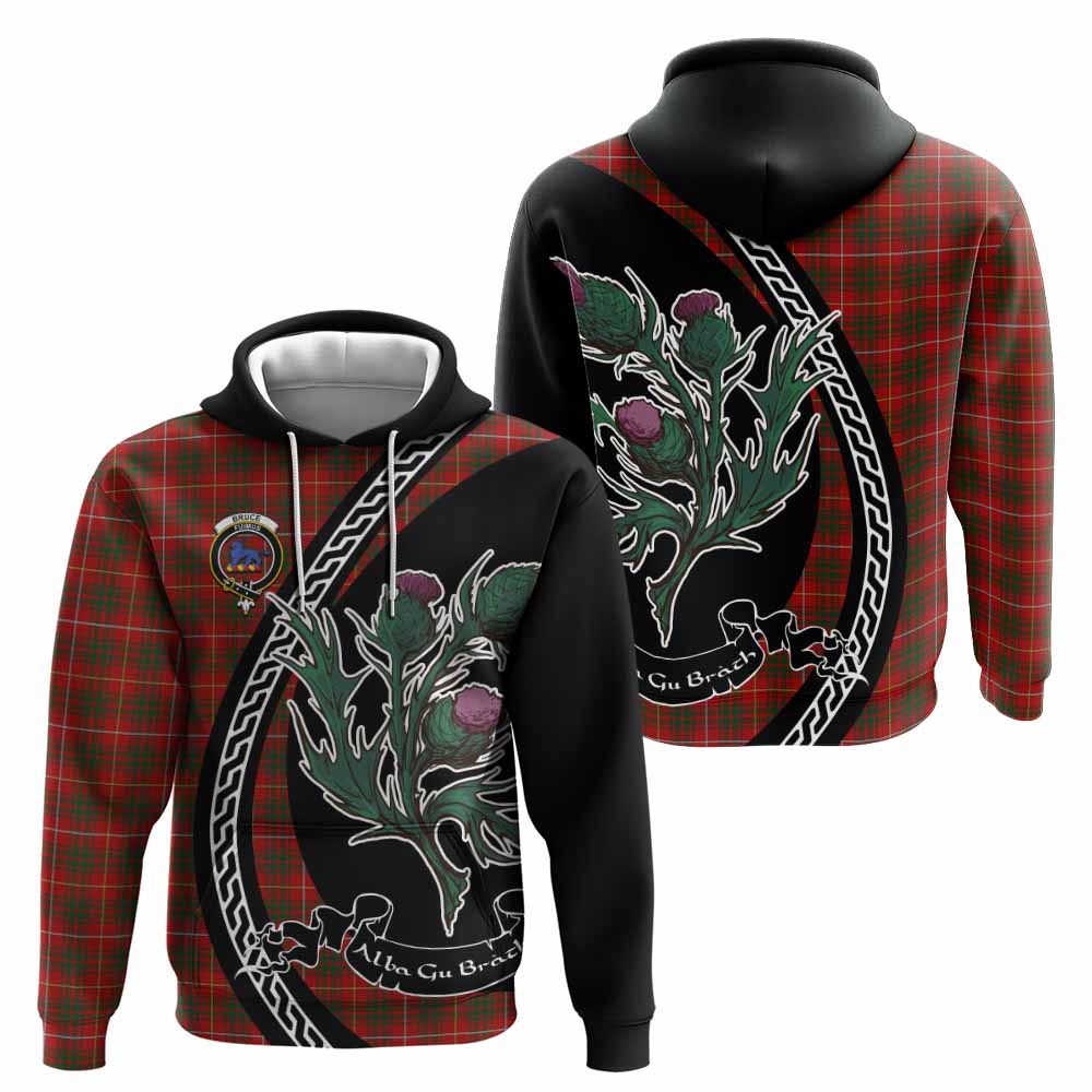 Bruce Family Crest Tartan Hoodie Alba Thistle Inspired - Tartan Vibes Clothing