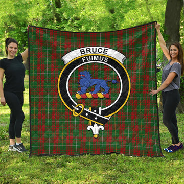 Bruce Hunting Tartan Quilt with Family Crest