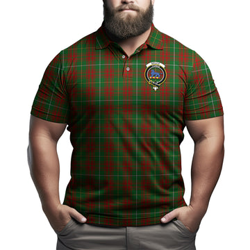 Bruce Hunting Tartan Men's Polo Shirt with Family Crest