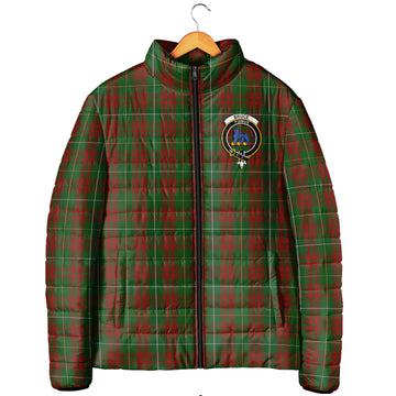Bruce Hunting Tartan Padded Jacket with Family Crest