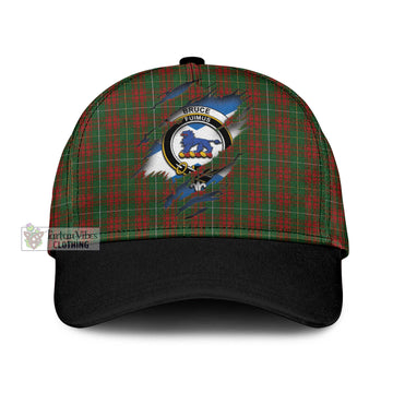 Bruce Hunting Tartan Classic Cap with Family Crest In Me Style