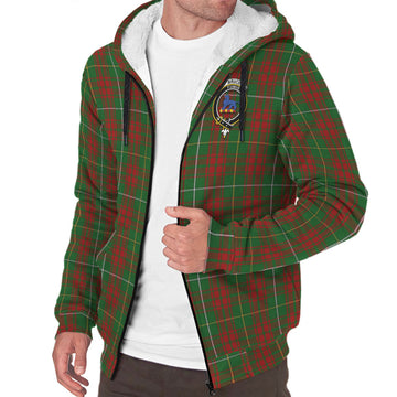 Bruce Hunting Tartan Sherpa Hoodie with Family Crest