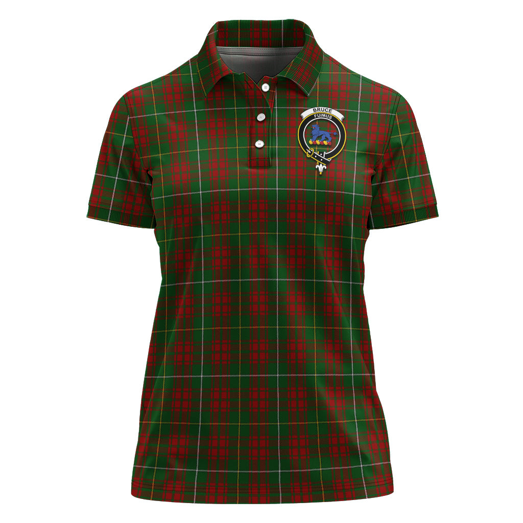 Bruce Hunting Tartan Polo Shirt with Family Crest For Women - Tartanvibesclothing