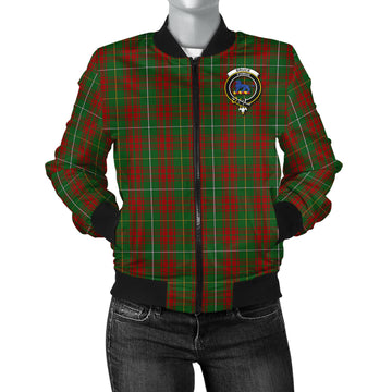 Bruce Hunting Tartan Bomber Jacket with Family Crest