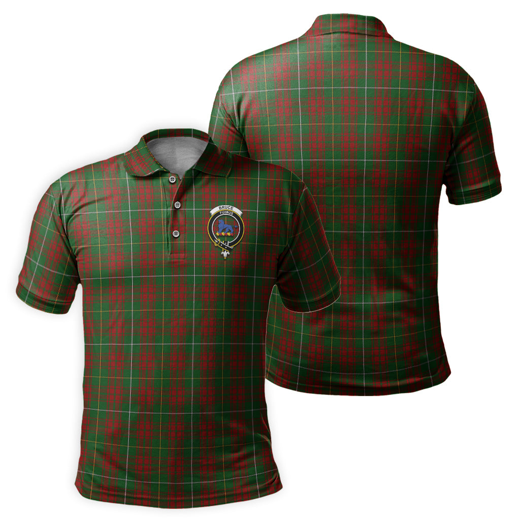 Bruce Hunting Tartan Men's Polo Shirt with Family Crest - Tartanvibesclothing