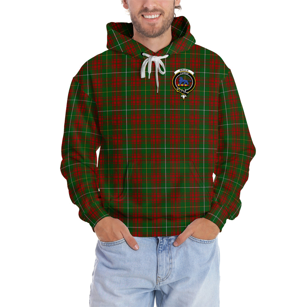 Bruce Hunting Tartan Hoodie with Family Crest - Tartanvibesclothing