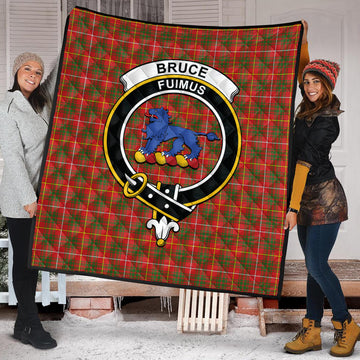 Bruce Modern Tartan Quilt with Family Crest