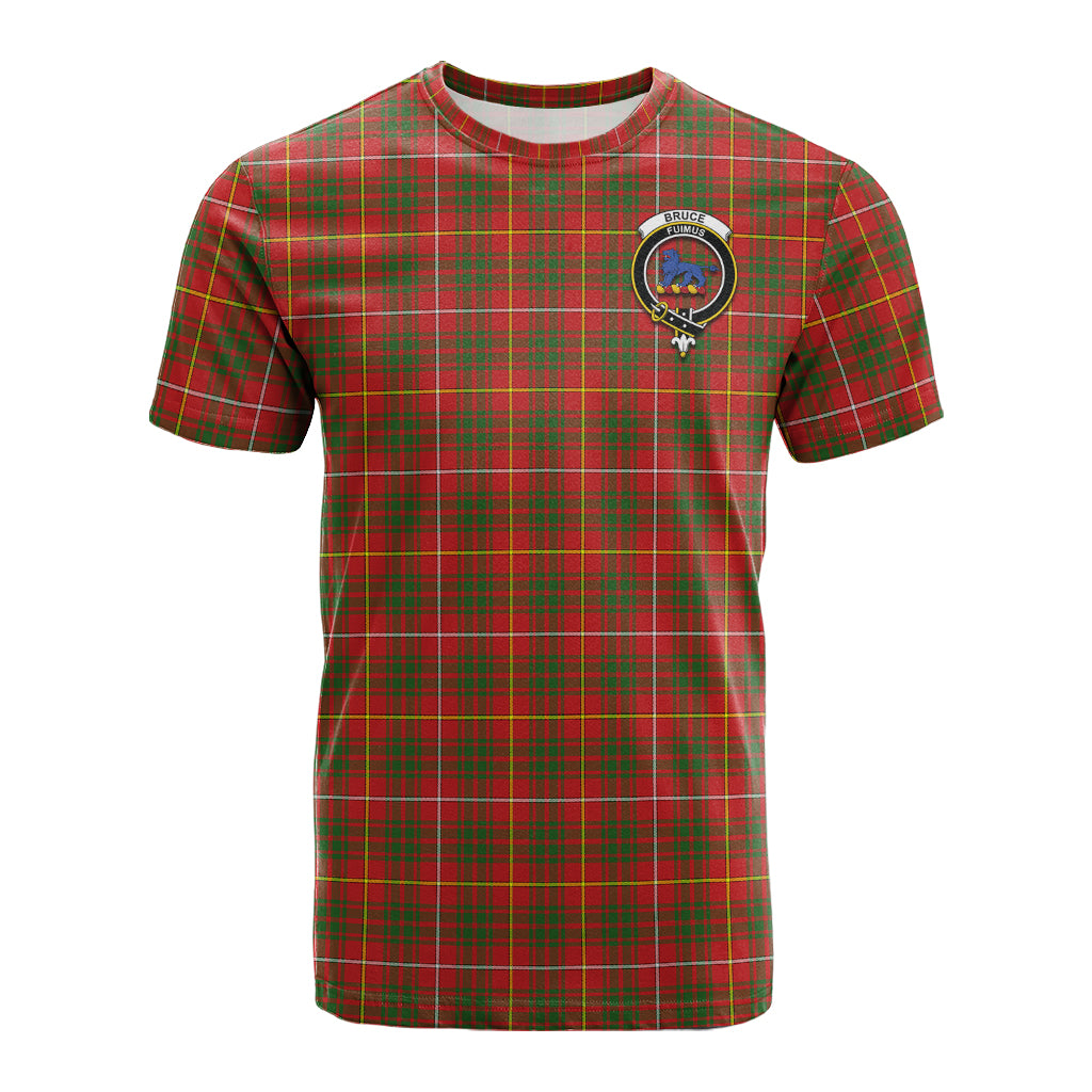 Bruce Modern Tartan T-Shirt with Family Crest - Tartanvibesclothing