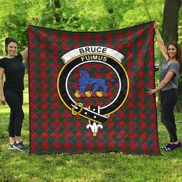 Bruce Old Tartan Quilt with Family Crest