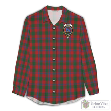 Bruce Old Tartan Womens Casual Shirt with Family Crest
