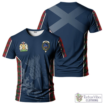 Bruce Old Tartan T-Shirt with Family Crest and Scottish Thistle Vibes Sport Style