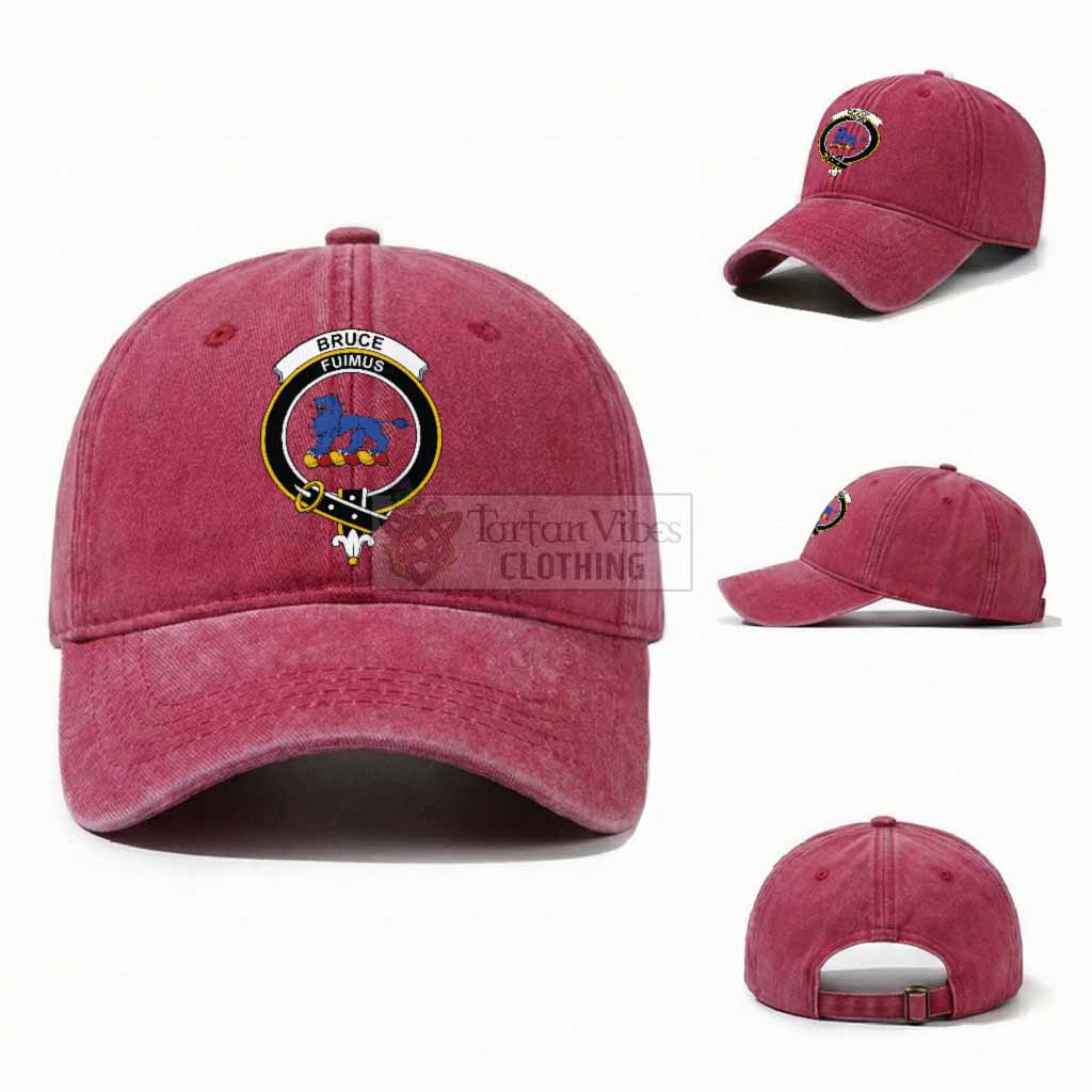 Bruce Scottish Clan Crest Washed Baseball Cap