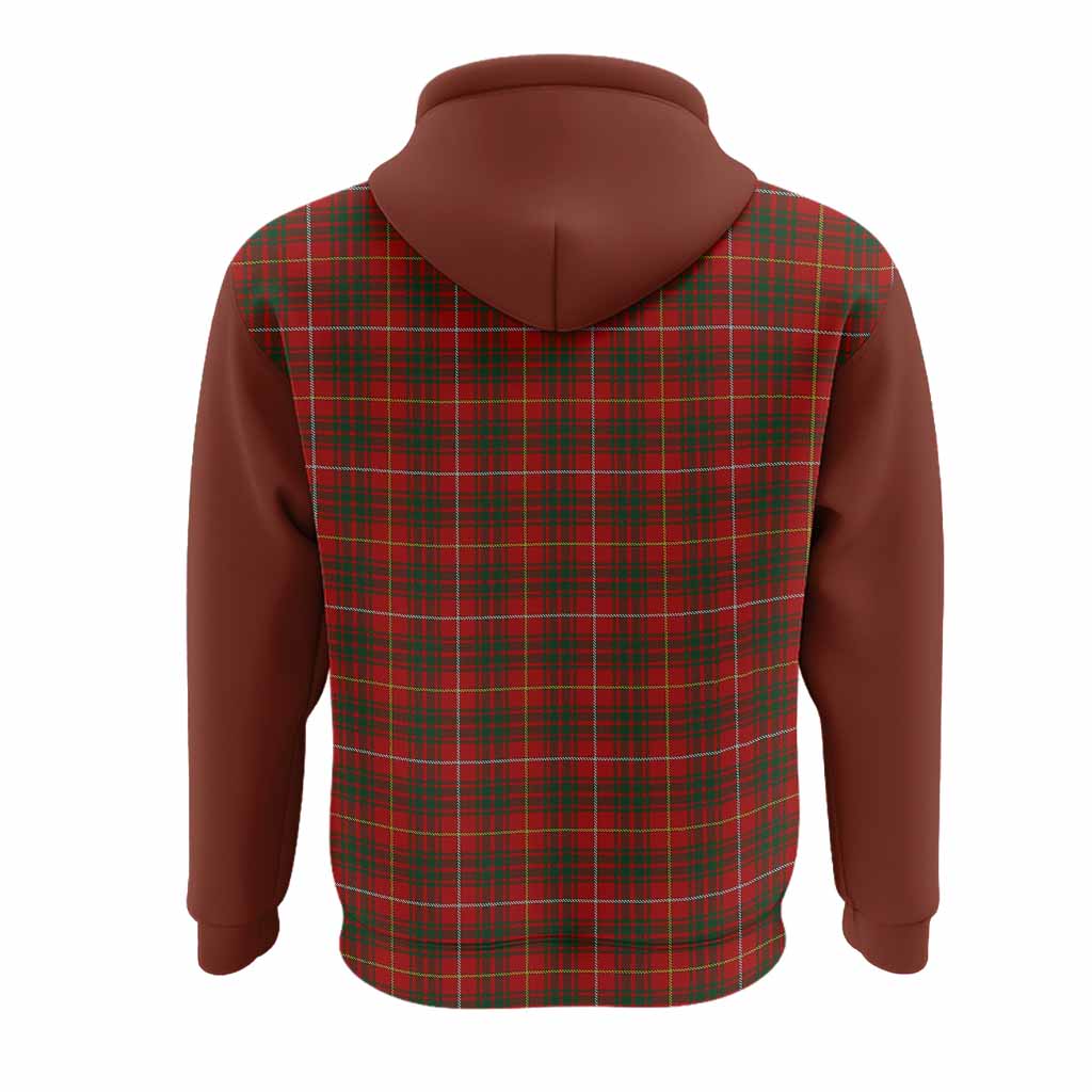 Bruce Tartan Accent Hoodie with Family Crest