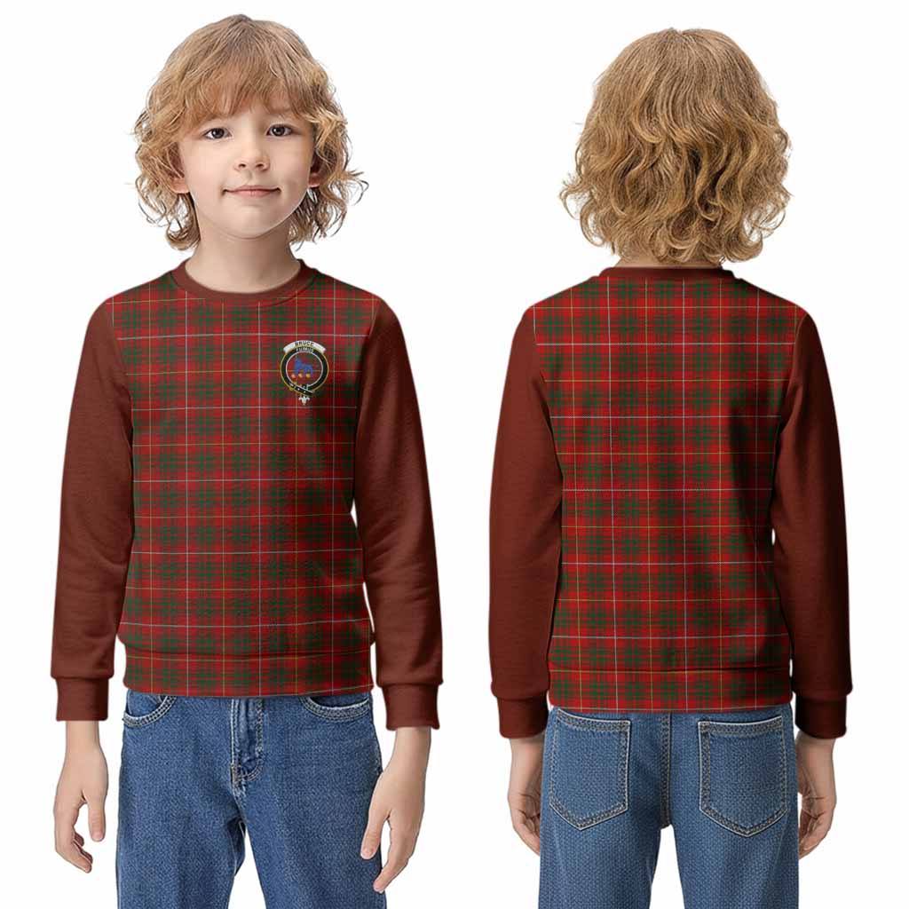 Bruce Tartan Accent Kid Knitted Sweatshirt with Family Crest
