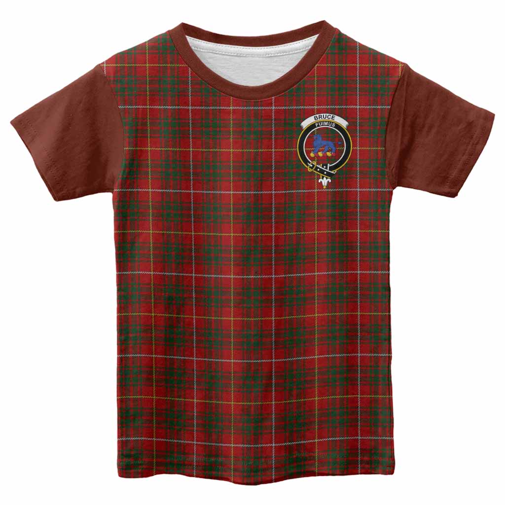 Bruce Tartan Accent Kid T-shirt with Family Crest