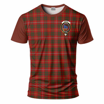 Bruce Tartan Accent T-Shirt with Family Crest