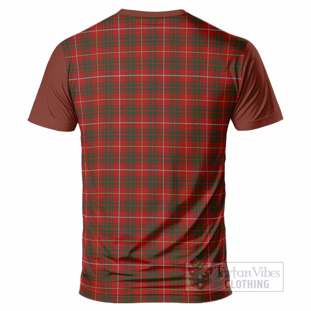 Bruce Tartan Accent T-Shirt with Family Crest