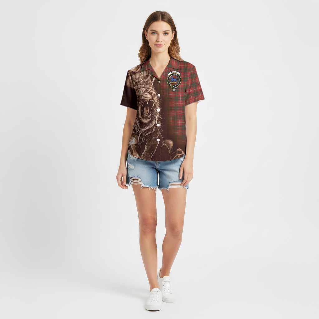Bruce Tartan Cotton Hawaiian Shirt Roaring Lion Heritage