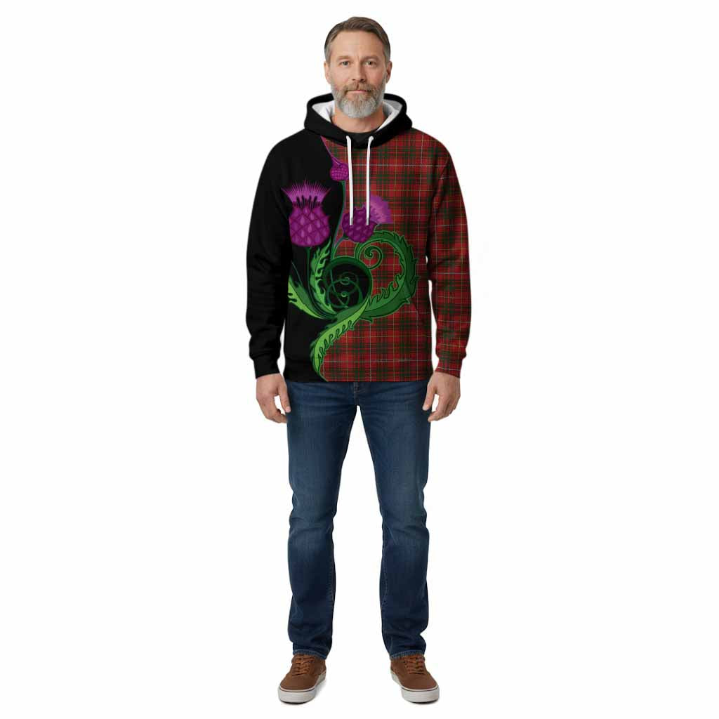 Bruce Tartan Cotton Hoodie Traditional Scottish Thistle