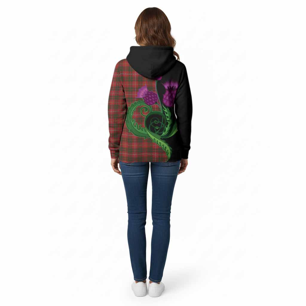 Bruce Tartan Cotton Hoodie Traditional Scottish Thistle