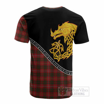 Bruce Tartan Crest Cotton T-shirt Legendary Dragon Knot Half Style