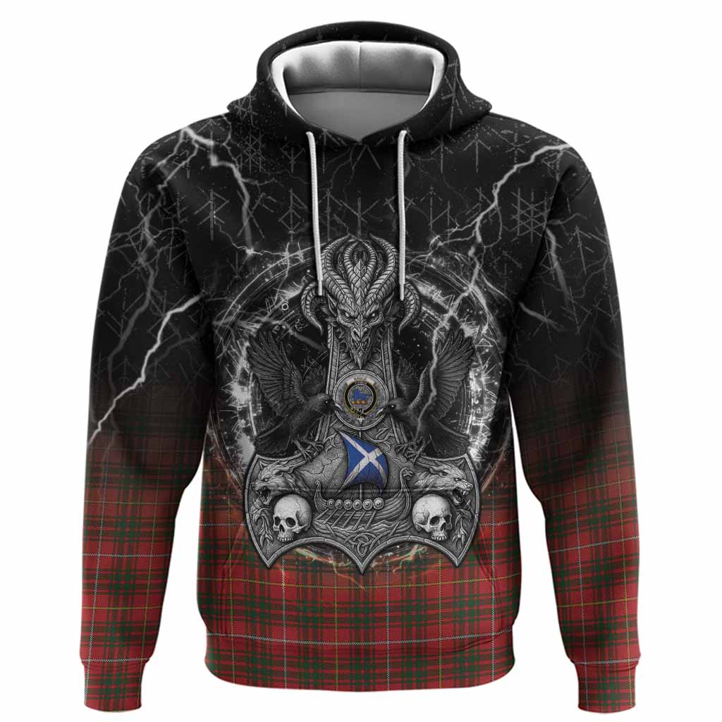Bruce Tartan Crest Hoodie Celtic Odin's Raven Legacy