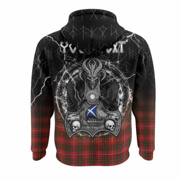 Bruce Tartan Crest Hoodie Celtic Odin's Raven Legacy