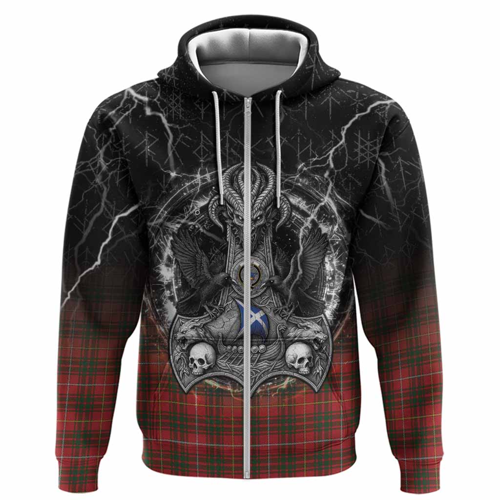 Bruce Tartan Crest Hoodie Celtic Odin's Raven Legacy