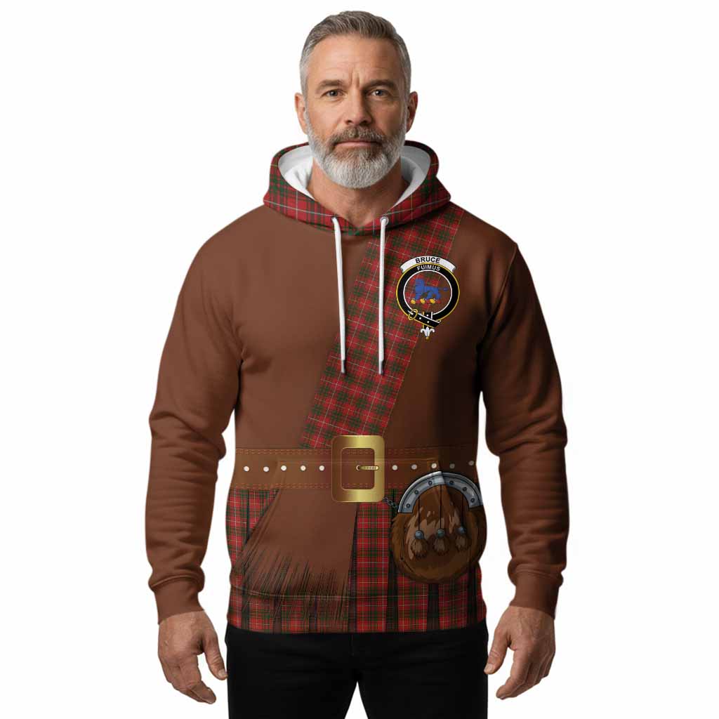 Bruce Tartan Crest Hoodie Kilt Costume Style