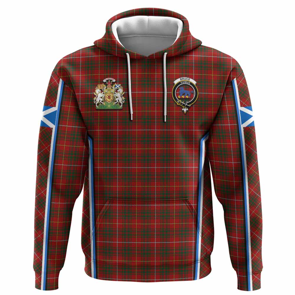 Bruce Tartan Crest Hoodie Scotland Coat of Arm Flag Style - Tartan Vibes Clothing