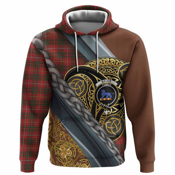 Bruce Tartan Crest Hoodie Scottish Triskele Celtic