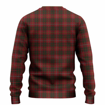 Bruce Tartan Crest Knitted Sweater Ferocious Lion Style