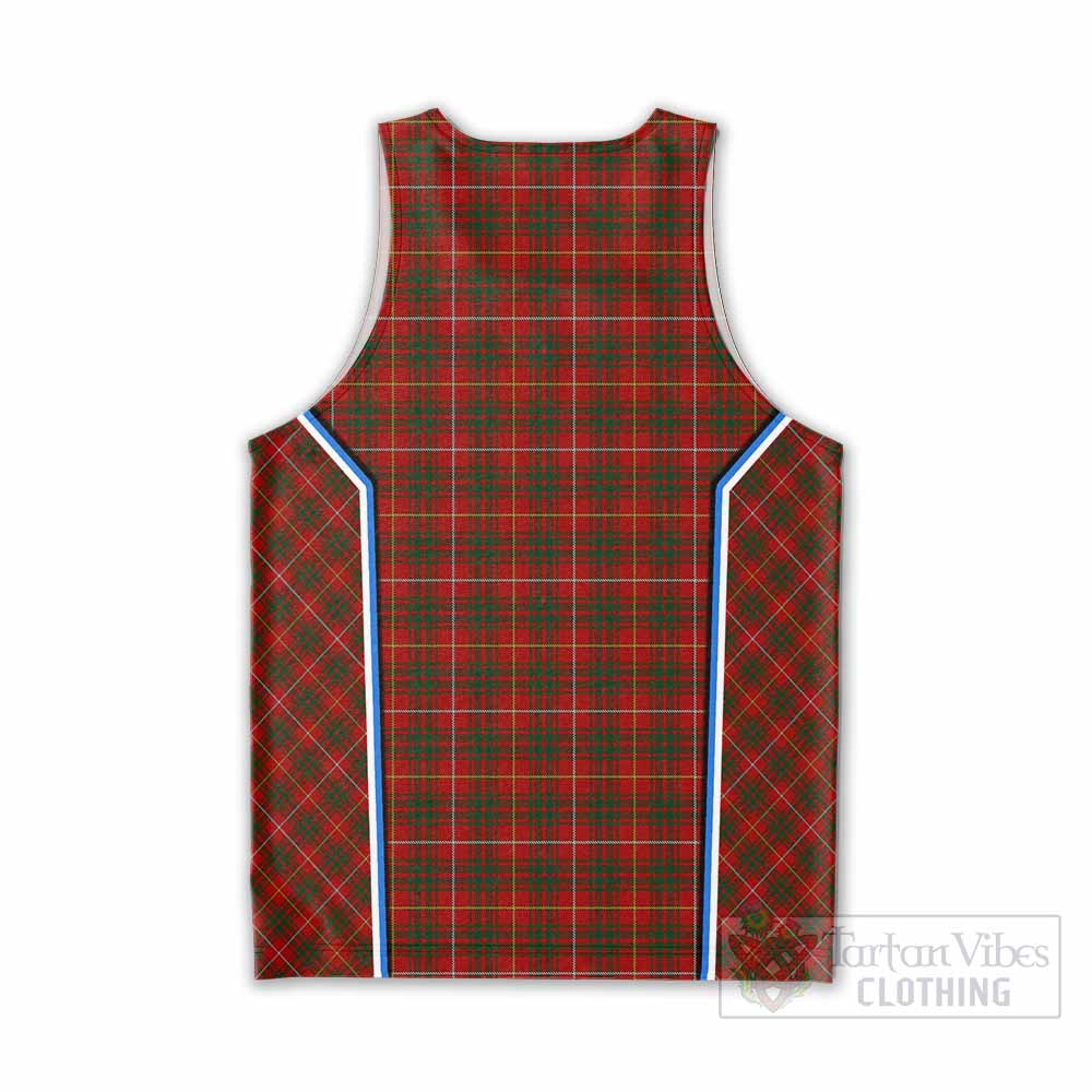 Bruce Tartan Crest Men Tank Top Scotland Coat of Arm Flag Style - Tartan Vibes Clothing
