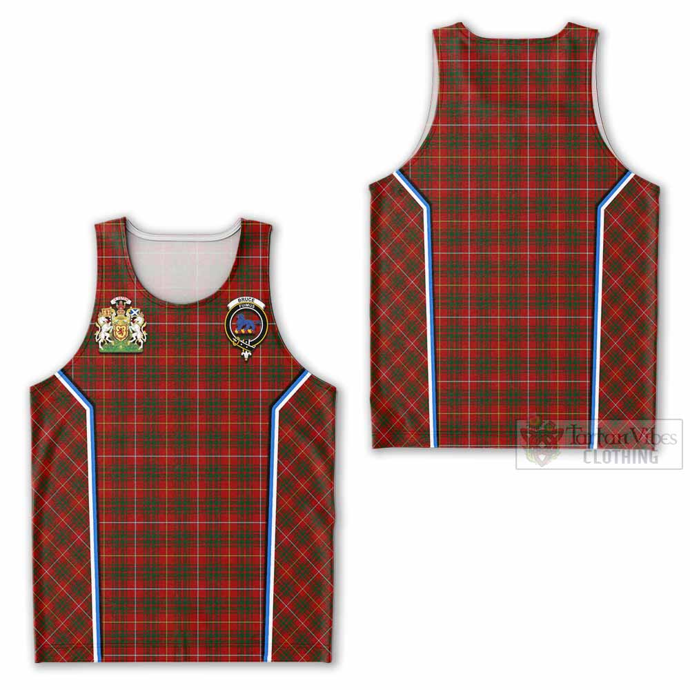 Bruce Tartan Crest Men Tank Top Scotland Coat of Arm Flag Style - Tartan Vibes Clothing