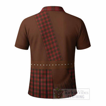 Bruce Tartan Crest Polo Shirt Kilt Costume Style
