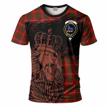 Bruce Tartan Crest T-Shirt Crowned Lion Heritage Style
