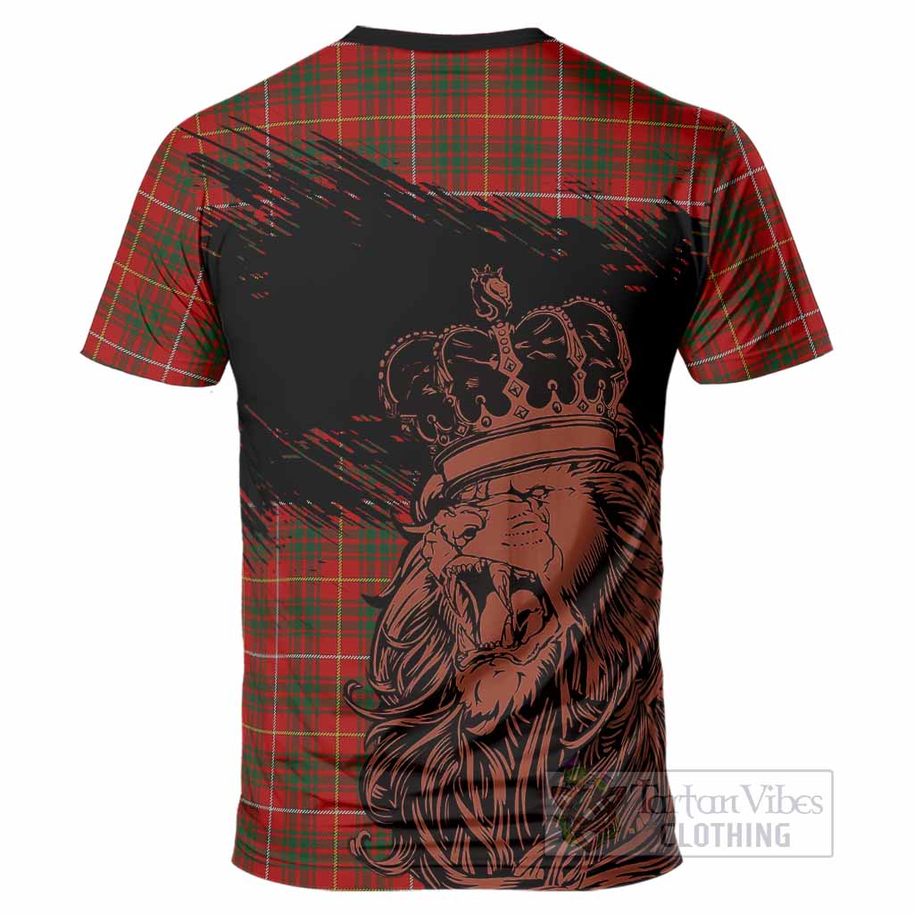 Bruce Tartan Crest T-Shirt Crowned Lion Heritage Style