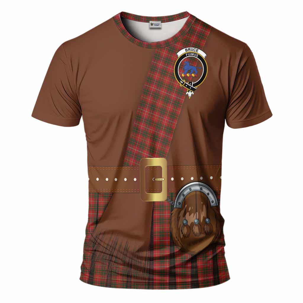 Bruce Tartan Crest T-Shirt Kilt Costume Style
