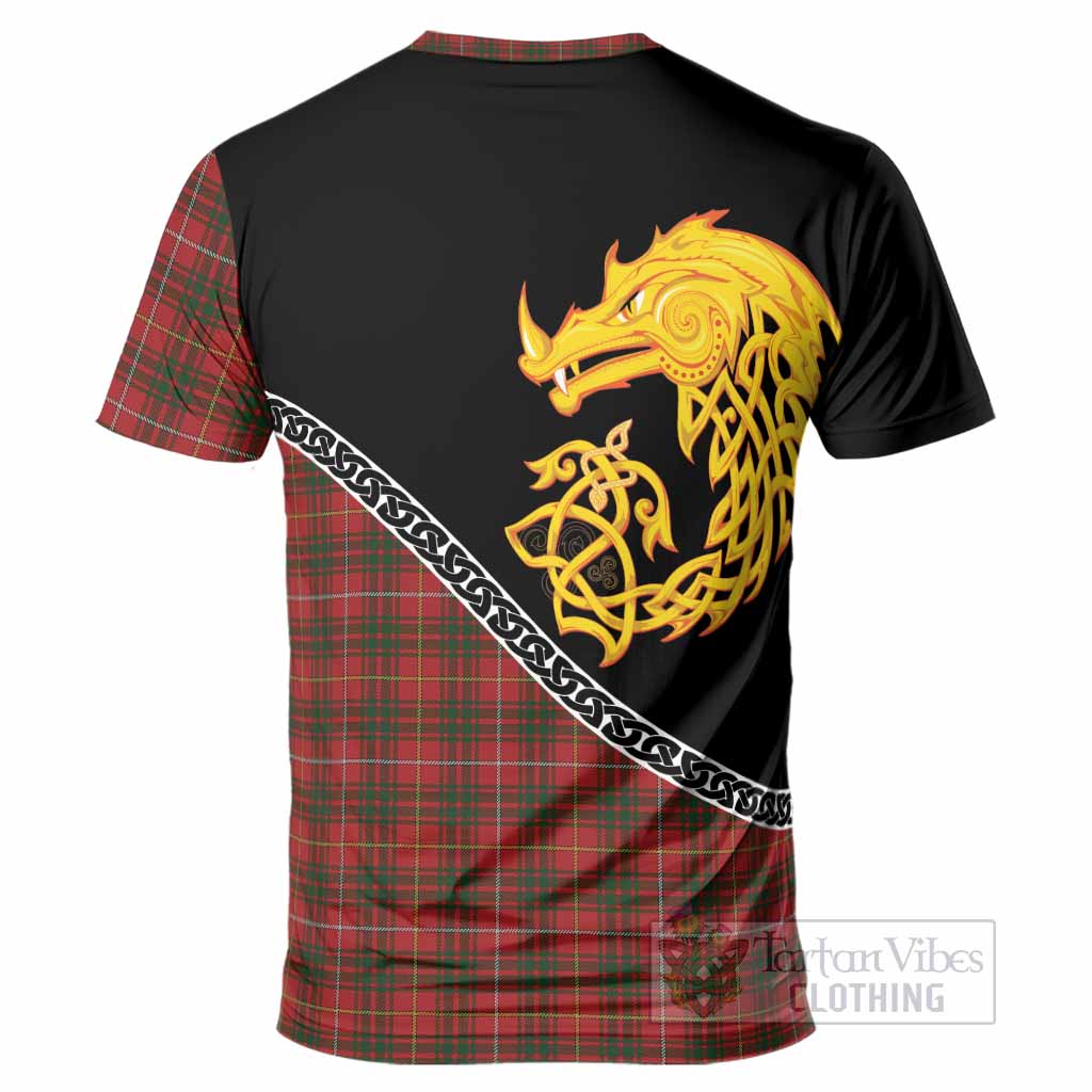 Bruce Tartan Crest T-Shirt Legendary Dragon Knot Half Style