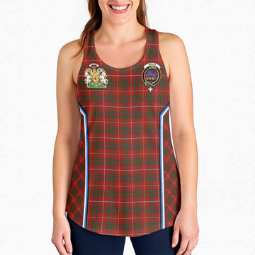 Bruce Tartan Crest Women Racerback Tanks Scotland Coat of Arm Flag Style - Tartan Vibes Clothing