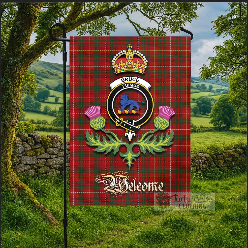 Bruce Tartan Family Crest Garden Flag Royal Thistle Welcome Style - Tartan Vibes Clothing