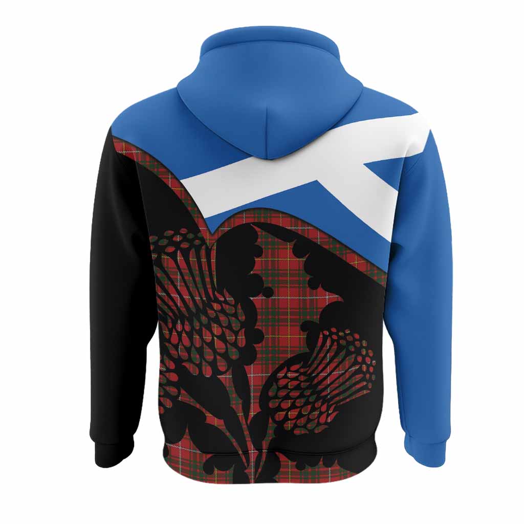 Bruce Tartan Family Crest Hoodie Scotland Thistle Floral Flag Style
