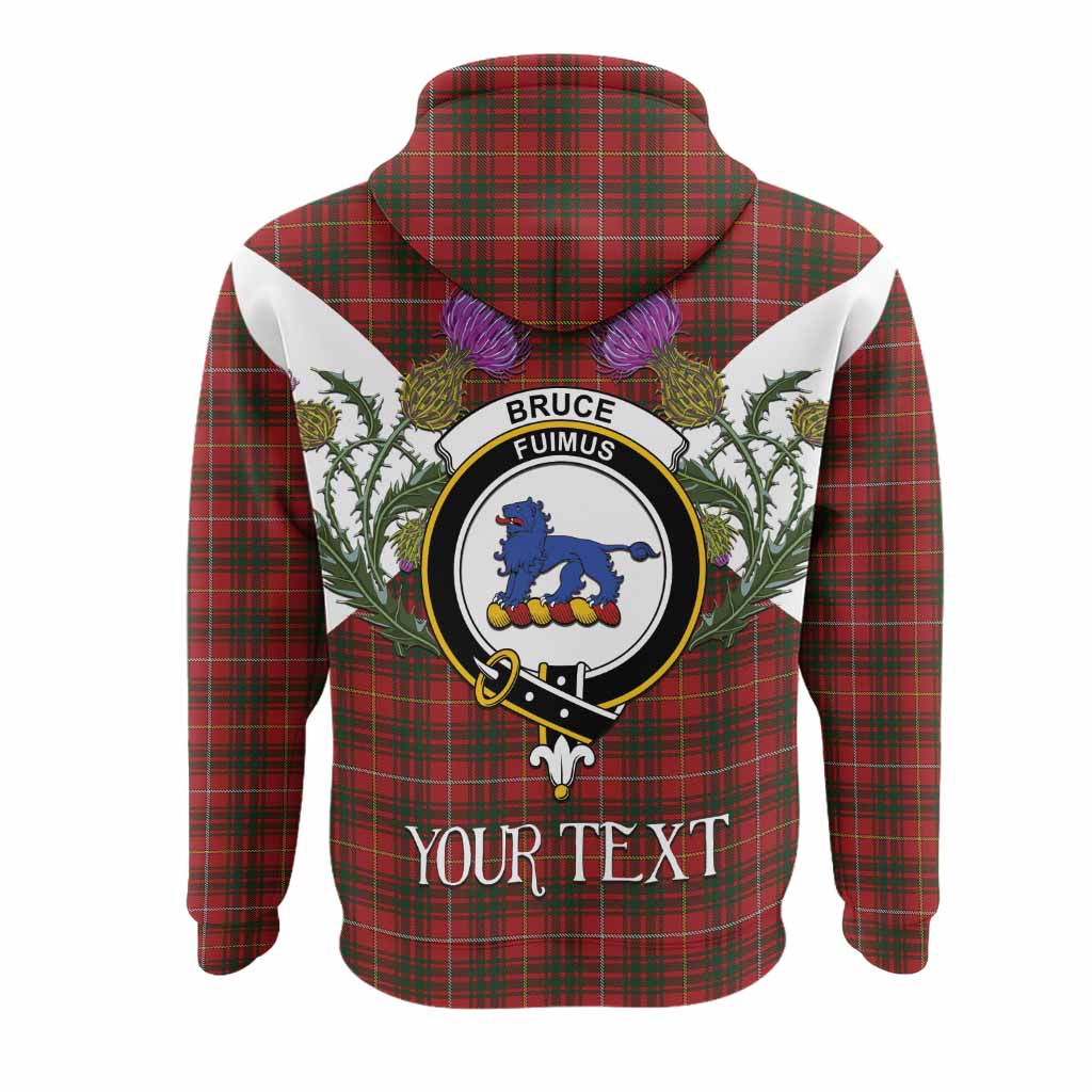 Bruce Tartan Family Crest Hoodie Scottish Burns Night Thistle Floral