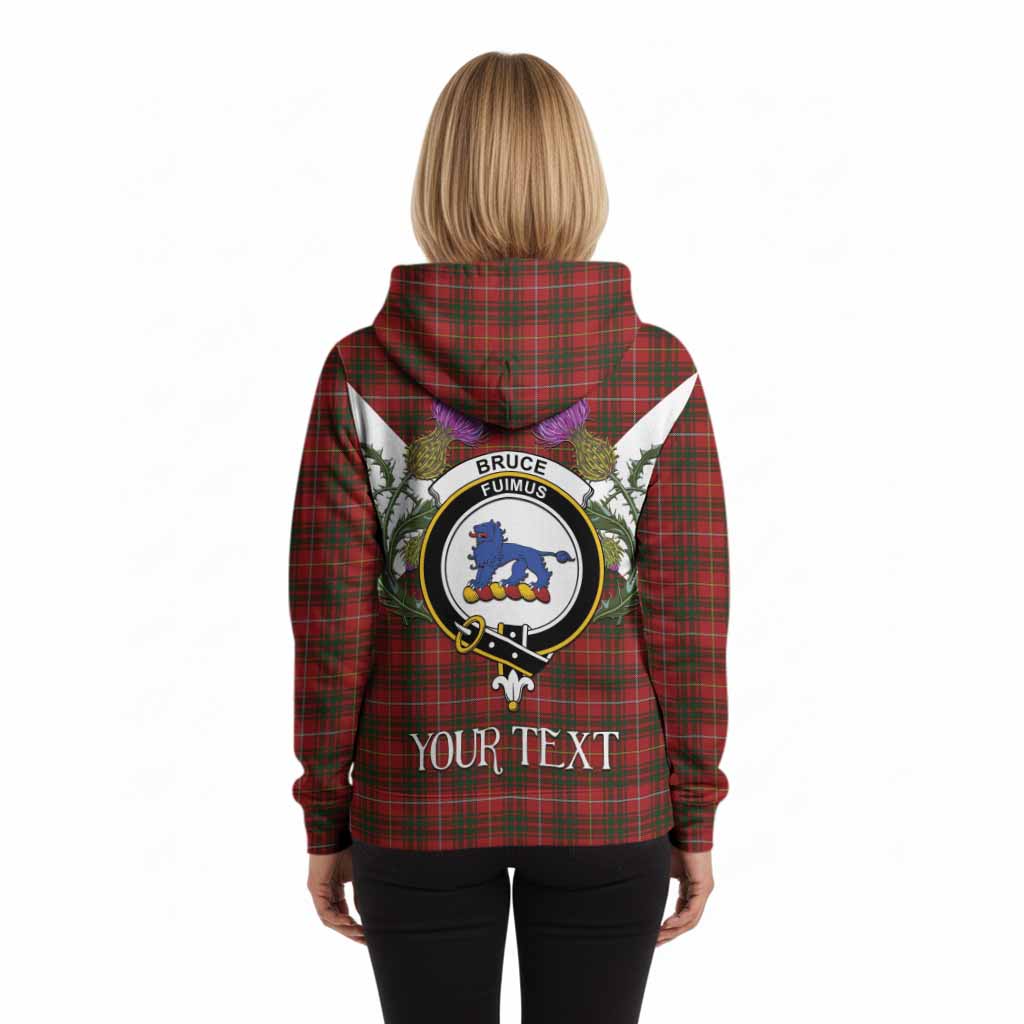 Bruce Tartan Family Crest Hoodie Scottish Burns Night Thistle Floral