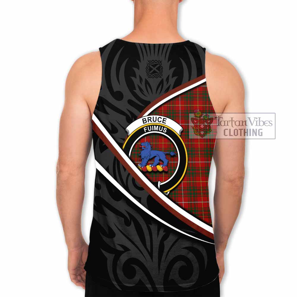 Bruce Tartan Family Crest Men Tank Top Celtic Scottish Thistle Floral - Tartan Vibes Clothing