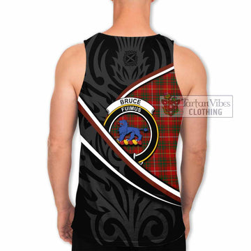 Bruce Tartan Family Crest Men Tank Top Celtic Scottish Thistle Floral - Tartan Vibes Clothing