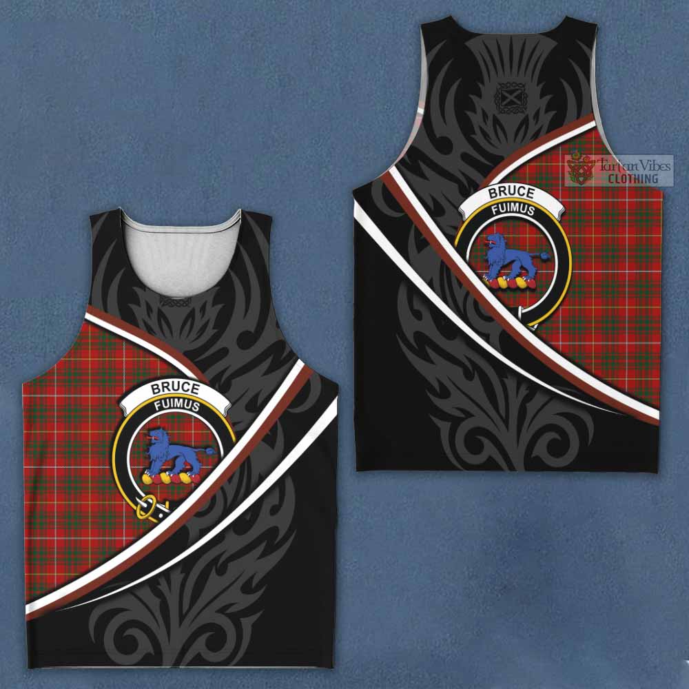 Bruce Tartan Family Crest Men Tank Top Celtic Scottish Thistle Floral - Tartan Vibes Clothing