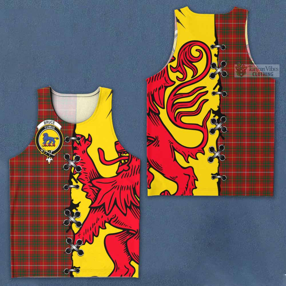 Bruce Tartan Family Crest Men Tank Top Lion Rampant Honor - Tartan Vibes Clothing