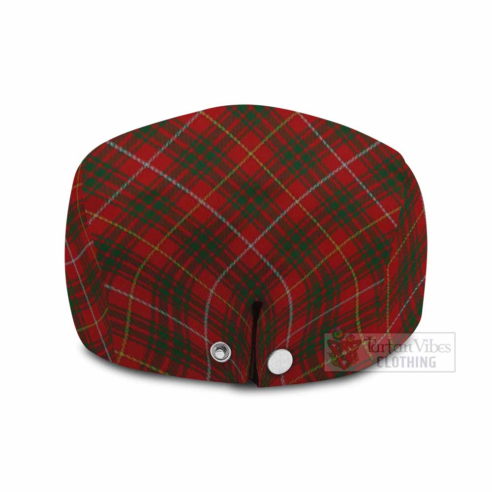 Bruce Tartan Flat Cap, Jeff Cap Cross Style with Family Crest - Tartan Vibes Clothing