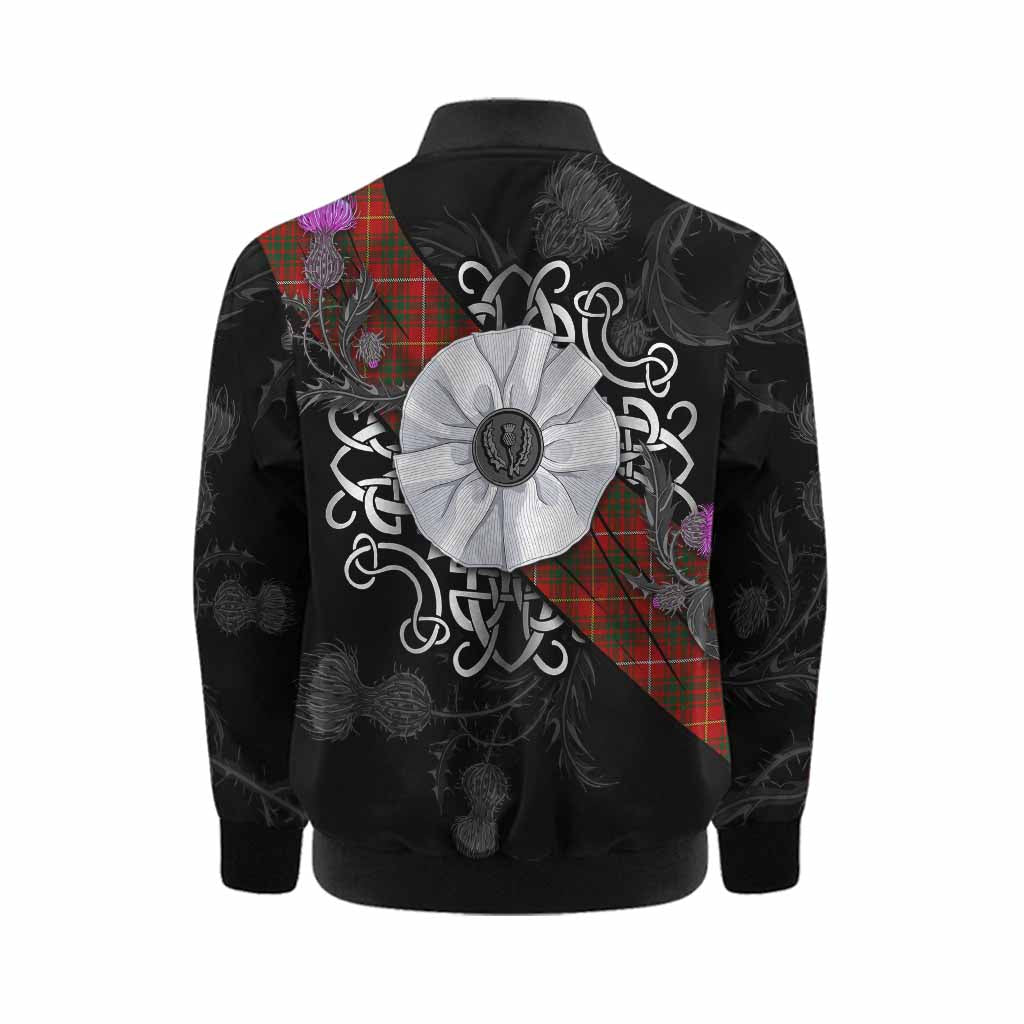 Bruce Tartan Kid Bomber Jacket Jacobite White Rose Kid - Tartan Vibes Clothing
